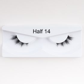 1Pair Mink Half Lashes Soft Thick Eye End Lengthening Faux Eyelashes Natural Long Handmade Eyelash Cross Curl 3D Lash For Makeup - 14