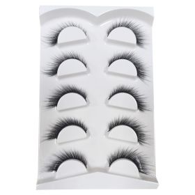 New 5Pairs High Quality Faux Eyelashes Handmade 3D Winged Natural Long Lashes Soft Cat Eye Fake Eyelash For Eye Makeup Wholesale - ZY19978-D289