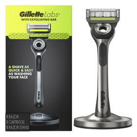 Gillette Labs with Exfoliating Bar Men's Razor - 1 Handle;  1 Blade Refill and Premium Stand - Gillette