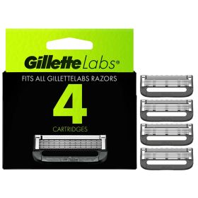 Gillette Labs Men's Razor Blade Refills with Exfoliating Bar;  4 Refills - Gillette