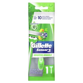 Gillette Sensor3 Sensitive Men's Disposable Razor;  1 Razor - Gillette