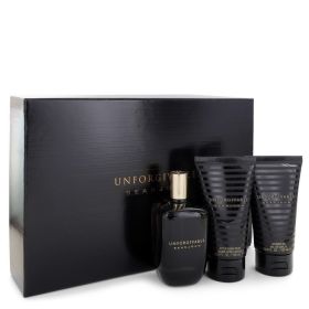 Unforgivable by Sean John Gift Set -- 4.2 oz Eau De Toilette Spray + 3.4 oz Shower Gel + 3.4 oz After Shave Balm - Men