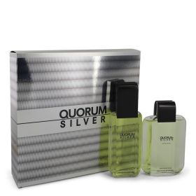 Quorum Silver by Puig Gift Set -- 3.4 oz Eau De Toilette Spray + 3.4 oz After Shave - Men