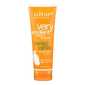 Alba Botanica - Very Emollient Cream Shave - Mango Vanilla - 8 oz - 0885723