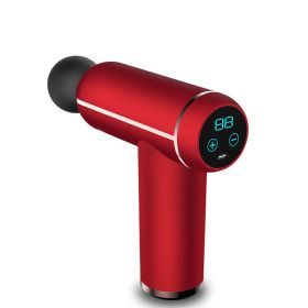 LCD Home Portable Electric Fitness Massager - Red - Liquid crystal