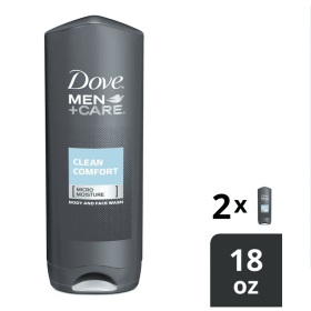 Dove Clean Comfort Micro Moisture Body Wash 18 fl oz (2 Count) - Dove