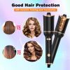 Automatic Hair Curler Ceramic Curling Irons Wand Rotating Curling Wand Electric Hair Waver Styling Tools Auto Hair Crimper - black